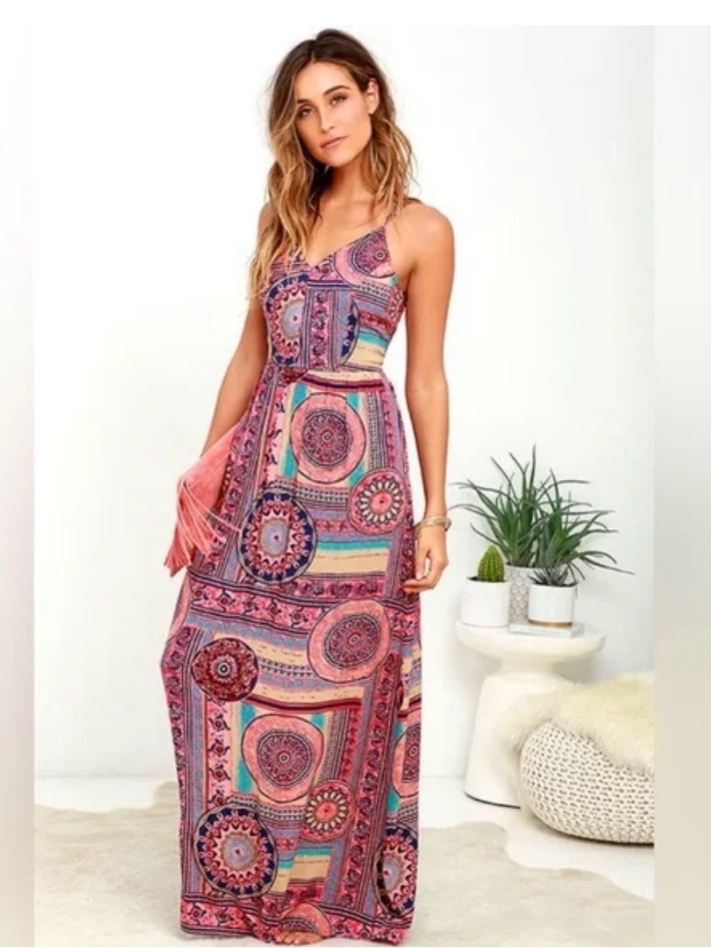 Lulu's Sunrise to Sunset Maxi Dress M